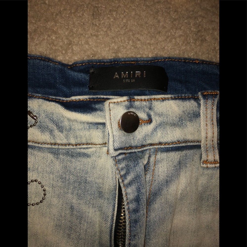 Amiri mens MX1 biker patch jeans - Picture 5 of 6
